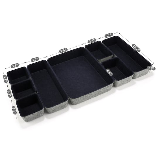 Welaxy Felt Piece Drawer Organizer Tray Set